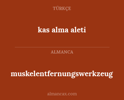 muskelentfernungswerkzeug - kas alma aleti
