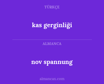 kas gerginliği - nov spannung