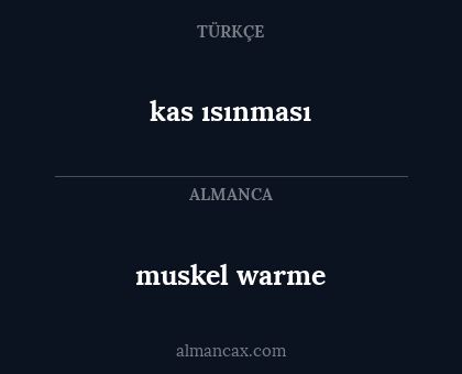 muskel warme - kas ısınması