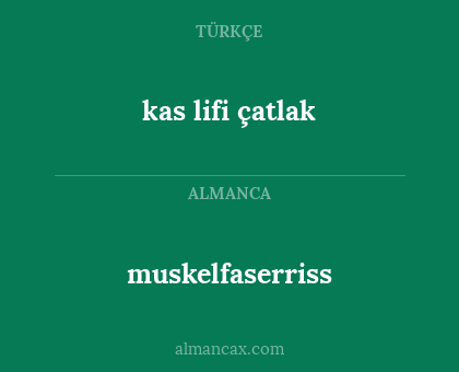muskelfaserriss - kas lifi çatlak