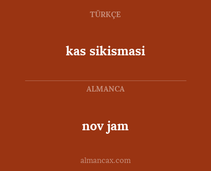 nov jam - kas sikismasi