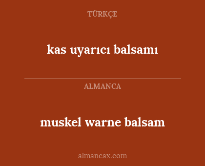 kas uyarıcı balsamı - muskel warne balsam