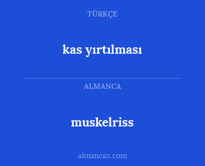 muskelriss - kas yırtılması