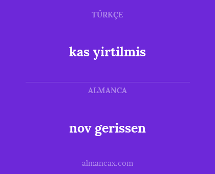 nov gerissen - kas yirtilmis