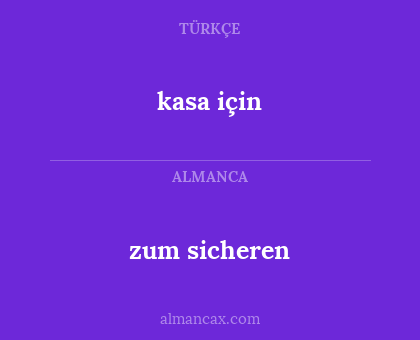 kasa için - zum sicheren
