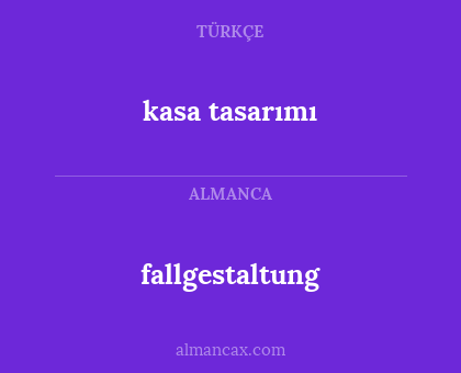 kasa tasarımı - fallgestaltung