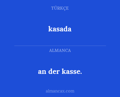 an der kasse. - kasada