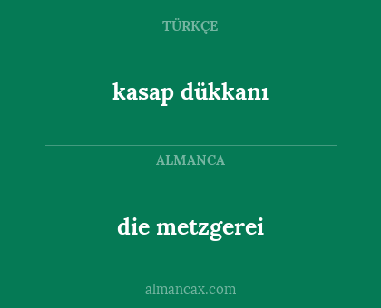 kasap dükkanı - die metzgerei