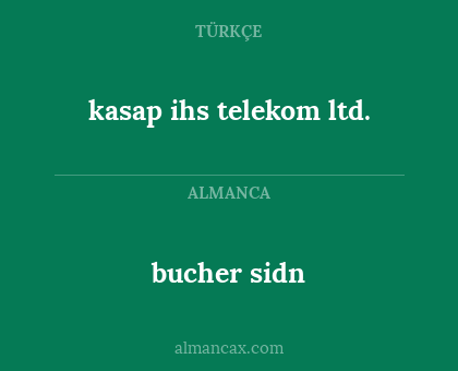 bucher sidn - kasap ihs telekom ltd.