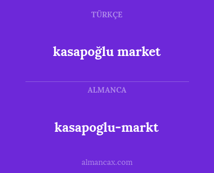 kasapoğlu market - kasapoglu-markt