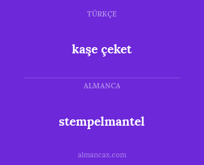 stempelmantel - kaşe çeket
