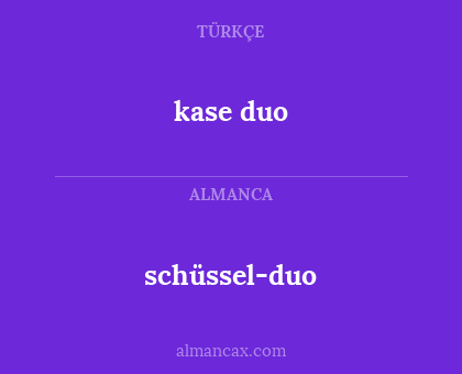 schüssel-duo - kase duo
