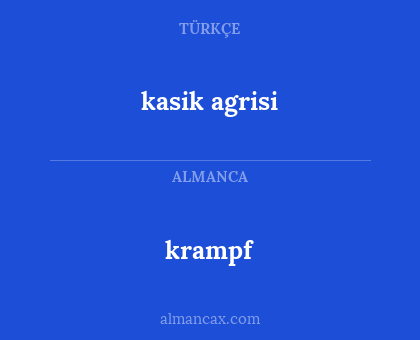 kasik agrisi - krampf