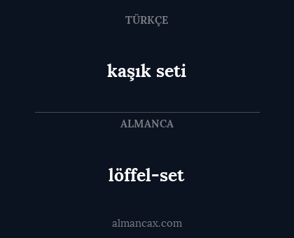 kaşık seti - löffel-set