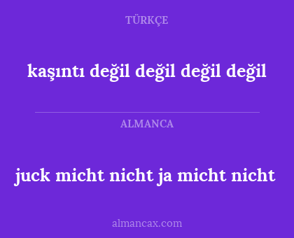 juck micht nicht ja micht nicht - kaşıntı değil değil değil değil