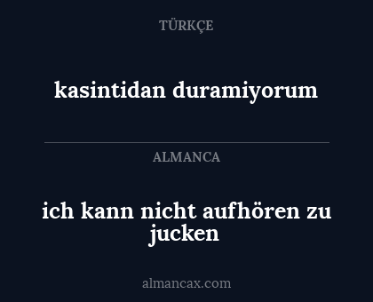 kasintidan duramiyorum - ich kann nicht aufhören zu jucken