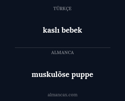 muskulöse puppe - kaslı bebek