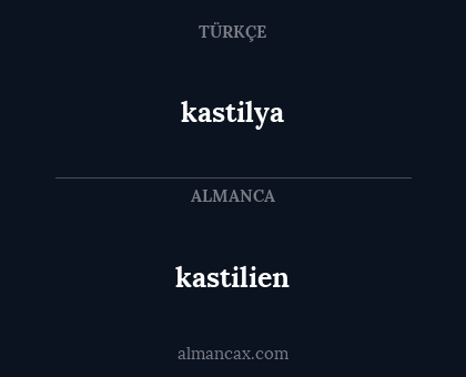 kastilien - kastilya