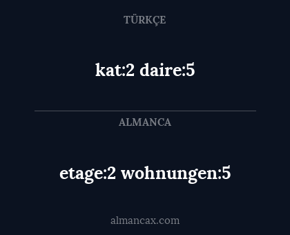 etage:2 wohnungen:5 - kat:2 daire:5