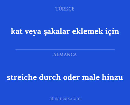 streiche durch oder male hinzu - kat veya şakalar eklemek için