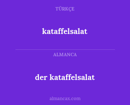 der kataffelsalat - kataffelsalat