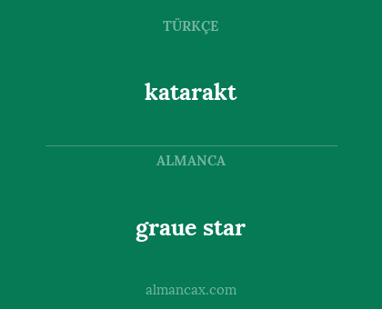 graue star - katarakt