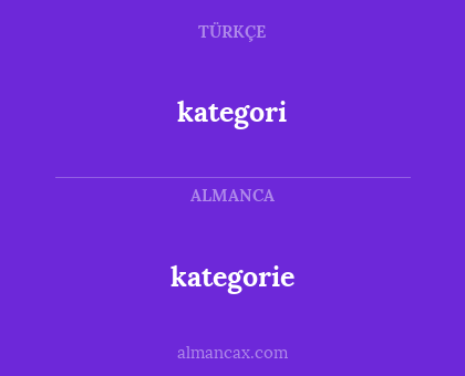 kategorie - kategori