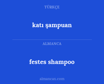 katı şampuan - festes shampoo