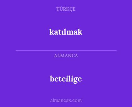 beteilige - katılmak