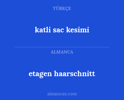 katli sac kesimi - etagen haarschnitt