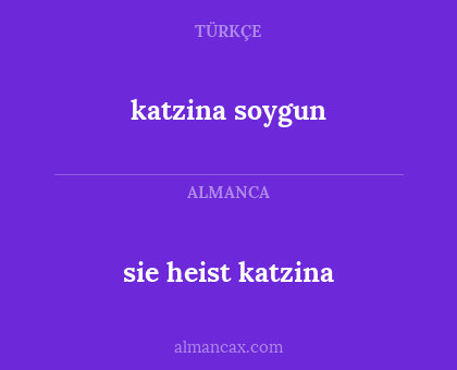 katzina soygun - sie heist katzina