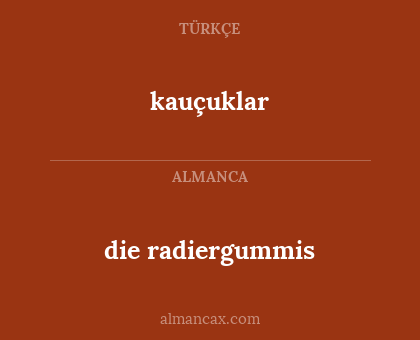 kauçuklar - die radiergummis