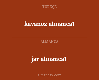 jar almanca1 - kavanoz almanca1