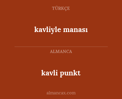 kavli punkt - kavliyle manası