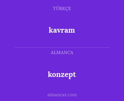 kavram - konzept