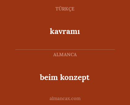 kavramı - beim konzept
