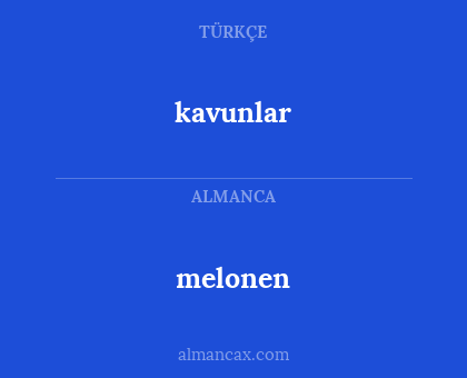 melonen - kavunlar