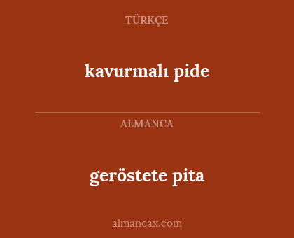 kavurmalı pide - geröstete pita