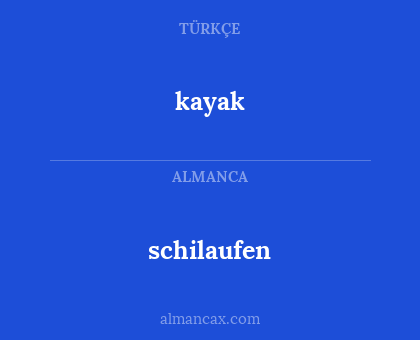 kayak - schilaufen