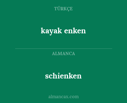 kayak enken - schienken