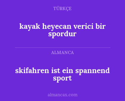 skifahren ist ein spannend sport - kayak heyecan verici bir spordur
