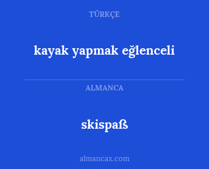 kayak yapmak eğlenceli - skispaß