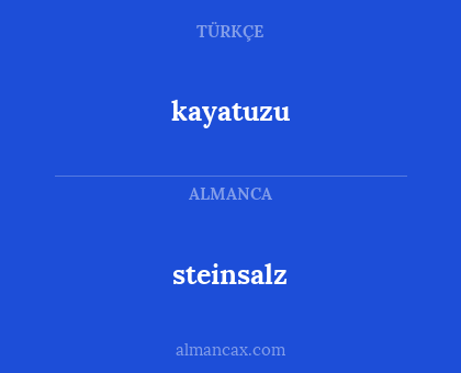 steinsalz - kayatuzu