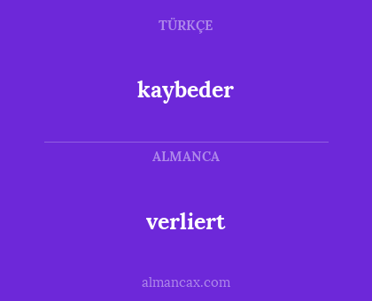 verliert - kaybeder