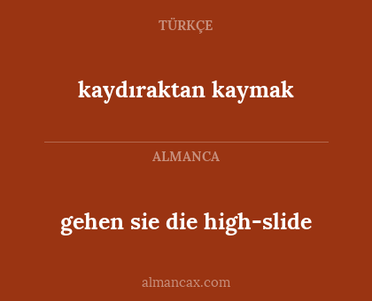 gehen sie die high-slide - kaydıraktan kaymak