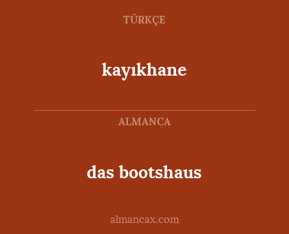 das bootshaus - kayıkhane