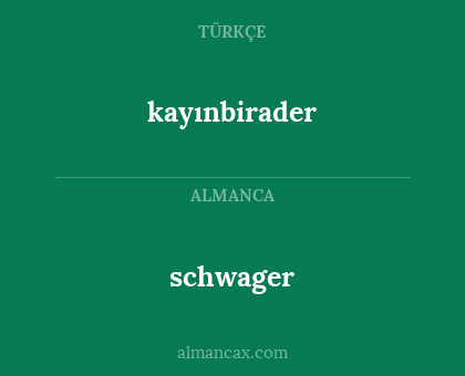 kayınbirader - schwager