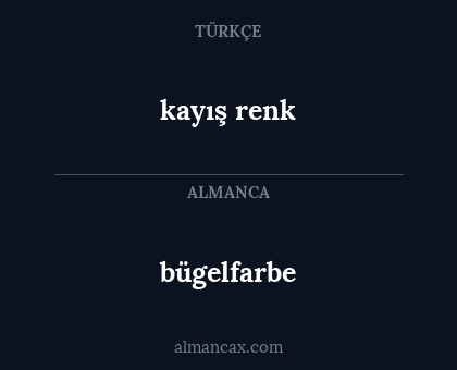 bügelfarbe - kayış renk