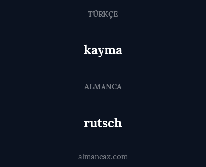 kayma - rutsch
