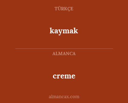 kaymak - creme